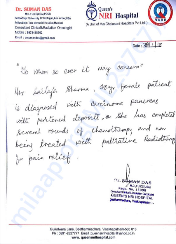 Help Sailaja Fight Cancer Milaap